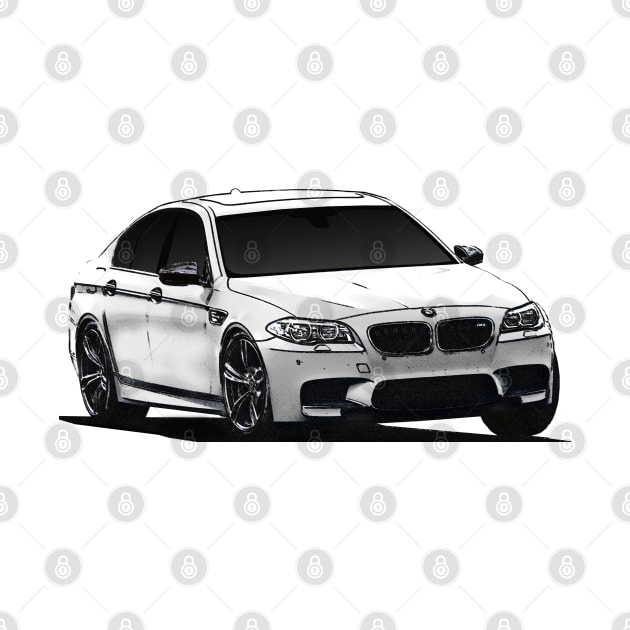 BMW M5 F10 White by Woreth