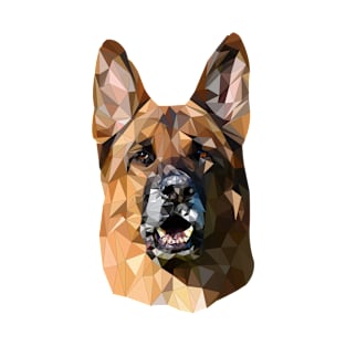 Low Poly Dog German Shepherd Pet Art Style T-Shirt