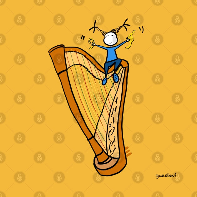 Harpist by Guastevi