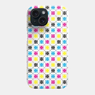 CMYK Colour Flower Pattern Phone Case