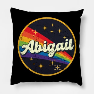 Abigail // Rainbow In Space Vintage Grunge-Style Pillow