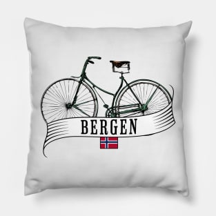 Bergen Norway Flag Bicycle Pillow