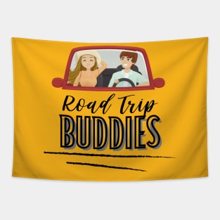 Road Trip Buddies - Couple (black) Tapestry