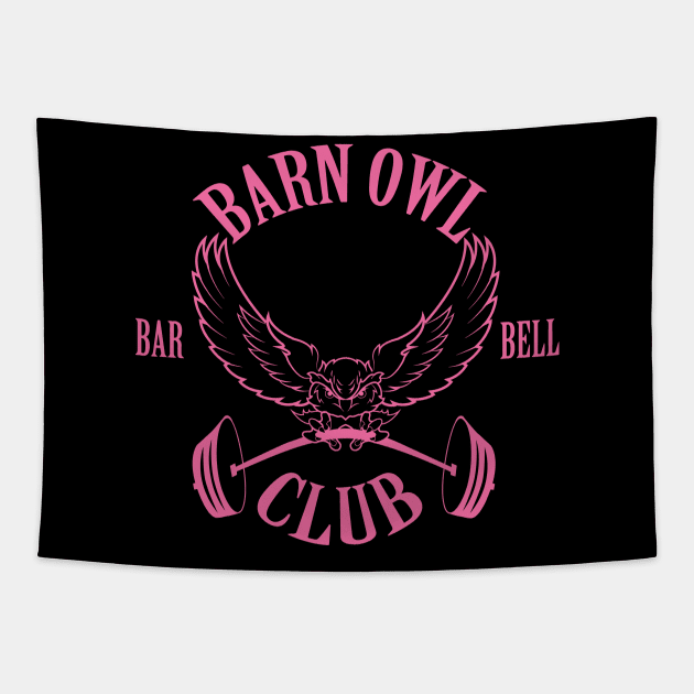 Barn Owl Barbell Club - Pink Tapestry by barnowlbarbellclub