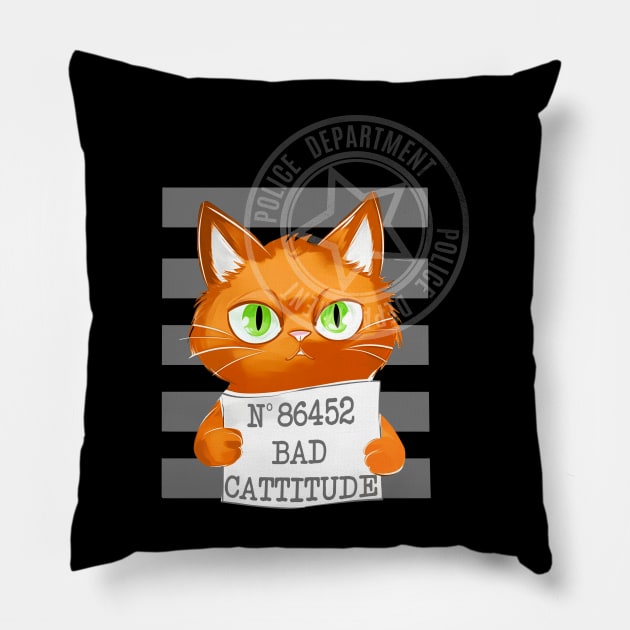 Ginger cat Pillow by Graffik-Peeps