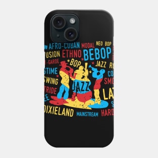 Colorful Jazz Theme with Jazz Genres Phone Case