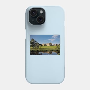 Alnwick Castle reflected in the River Aln Phone Case