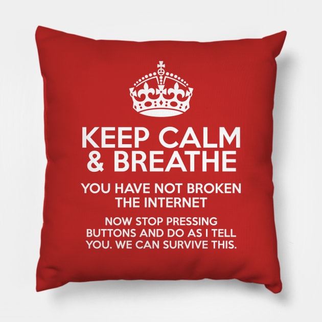 Keep Calm Webmaster Pillow by DaleMettam