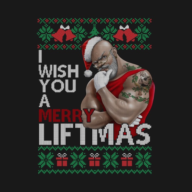 I WISH YOU A MERRY LIFTMAS - GYM CHRISTMAS JUMPER by SloanCainm9cmi