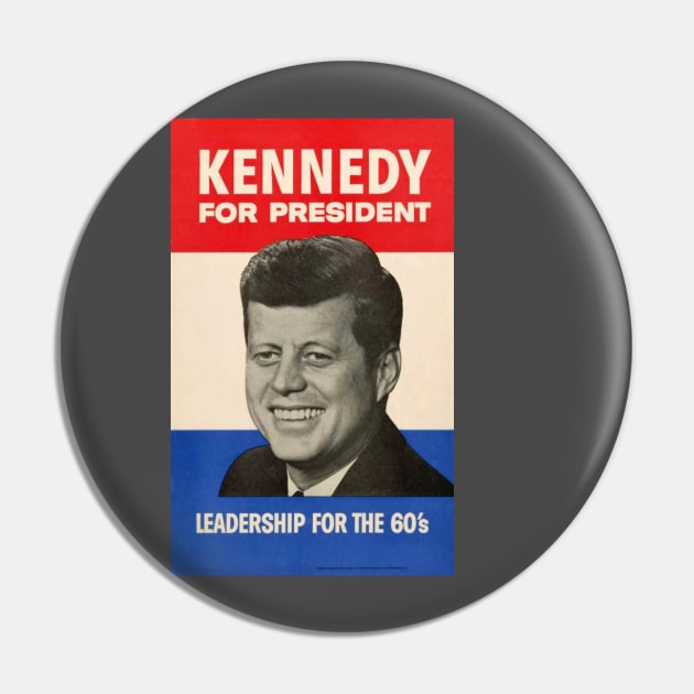 JFK for President 1960 Vintage John F. Kennedy Pin by Matt's Wild Designs