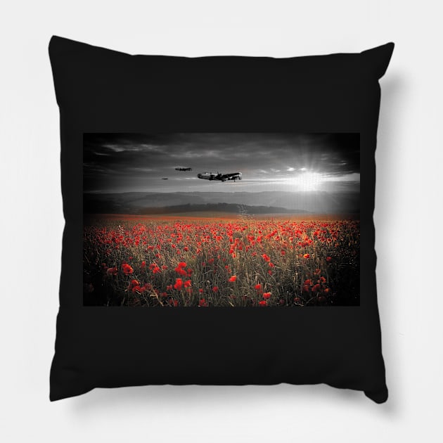 Halifax Bomber Boys Pillow by aviationart