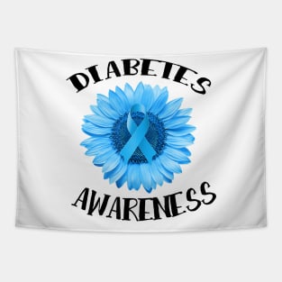 Diabetes awareness Blue ribbon Sunflower Diabetes Gift Tapestry