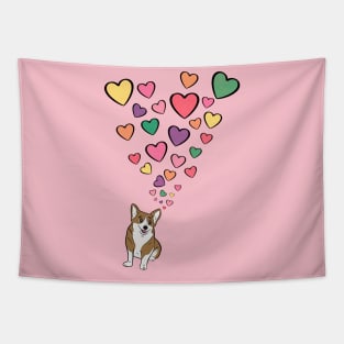 Corgi Valentine Tapestry