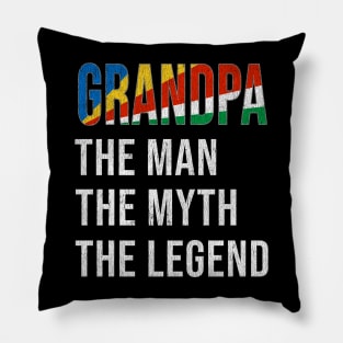 Grand Father Seychellois Grandpa The Man The Myth The Legend - Gift for Seychellois Dad With Roots From  Seychelles Pillow