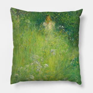 A Fairy (Kersti In The Meadow) by Carl Larsson Pillow