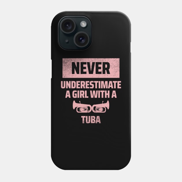 tuba girl Phone Case by Mandala Project