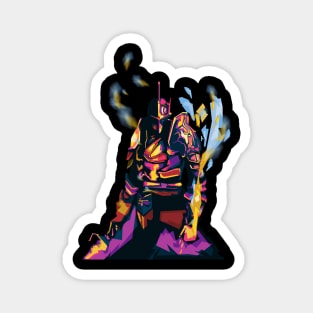 fire and ice knight Magnet