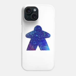 Teal and Sky Blue Space with Galaxy Stars Meeple | Board Game Fan Phone Case