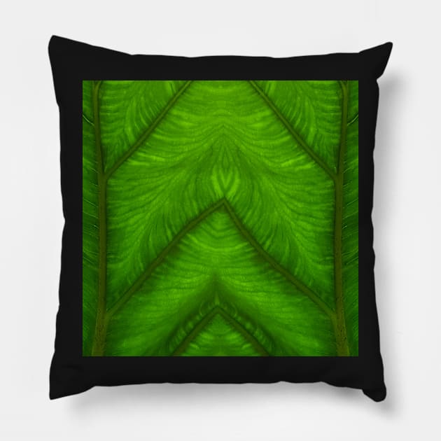 Banana leaf kaleidoscopic patterns. TWO Pillow by mister-john