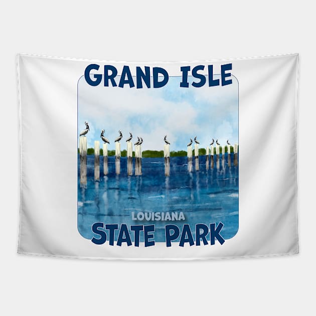 Grand Isle State Park, Louisiana Tapestry by MMcBuck