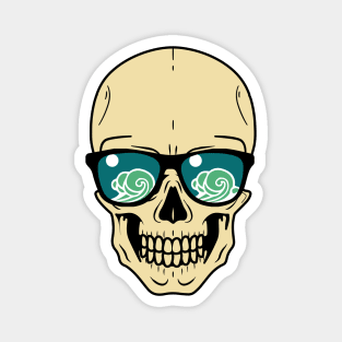 skull wearing sunglasses Magnet