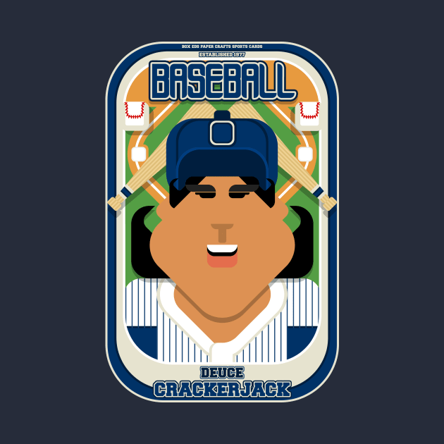 Baseball Blue Pinstripes - Deuce Crackerjack - Indie version by Boxedspapercrafts