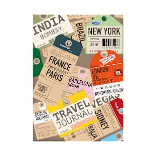 Retro Travel Tickets T-Shirt