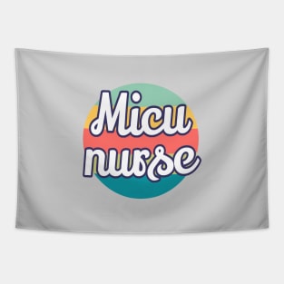 MICU Nurse Medical Intensive Care Unit Nurse Retro - ICU Nurse Gift Tapestry