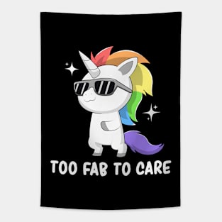 Gay Pride Flag Rainbow Cute Unicorn Lgbt Month Tapestry