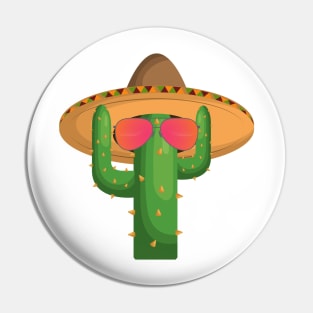 Saguaro Cactus Cartoon Character Pin