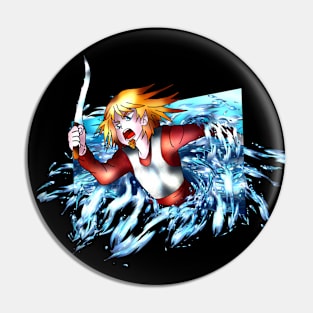 manga art warrior elf and water Pin