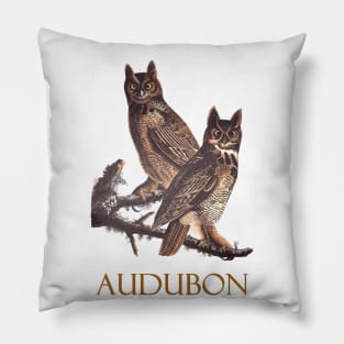 Great Horned Owl by John James Audubon Pillow