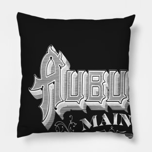 Vintage Auburn, ME Pillow