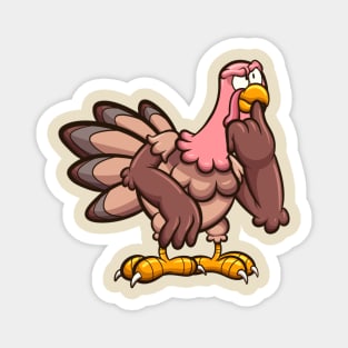 Thinking Cartoon Turkey Magnet