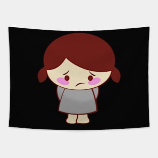 sad girl Tapestry