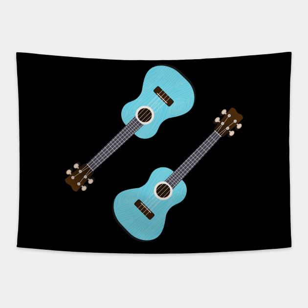 Blue Ukelele Tapestry by PCB1981