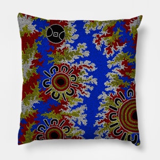 Aboriginal Art - Waterhole Dreaming Corela Pillow