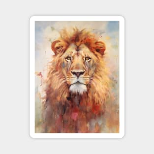 Beautiful Lion King of the Jungle on Safari Portrait Magnet