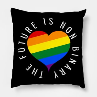 The Future Is Non Binary Gay Pride Shirt Pillow