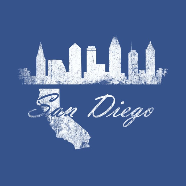 Grunge San Diego Silhouette by DimDom