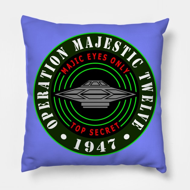 Operation Majestic 12 Pillow by Lyvershop