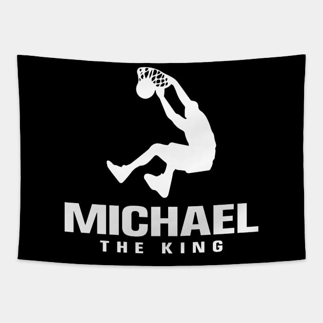 Michael Custom Player Basketball Your Name The King Tapestry by Baseball Your Name