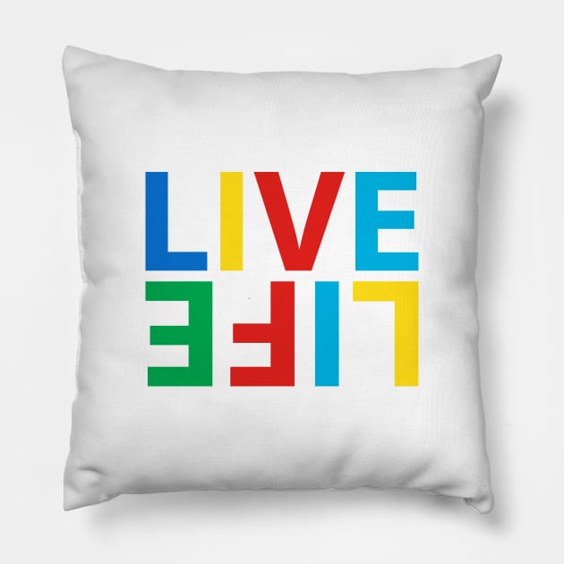 Live Life-rainbow Pillow by God Given apparel