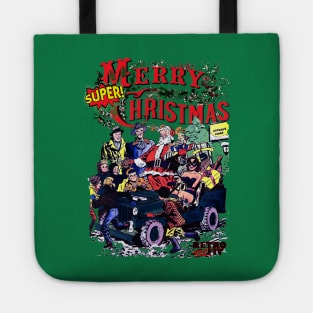 Merry Christmas Retro Style Tote