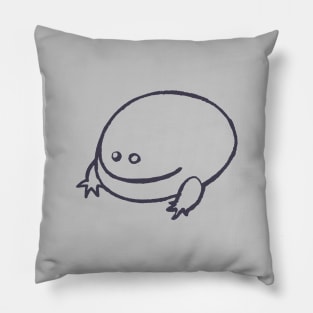 It is Wednesday my dudes. Funny, minimal Frog design in dark line Pillow