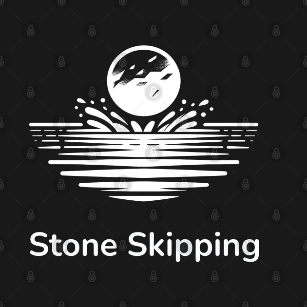 Stone Skipping Skimming by ThesePrints