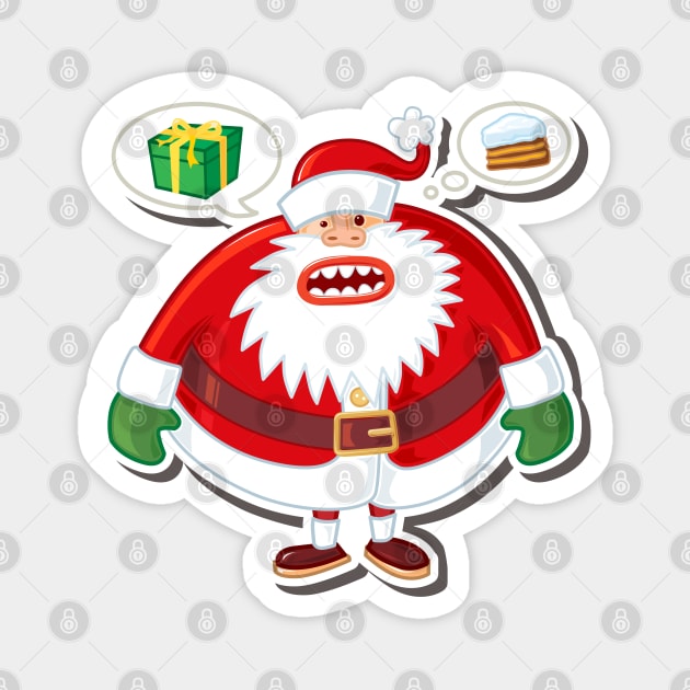 Hungry Santa Magnet by DavorrArt