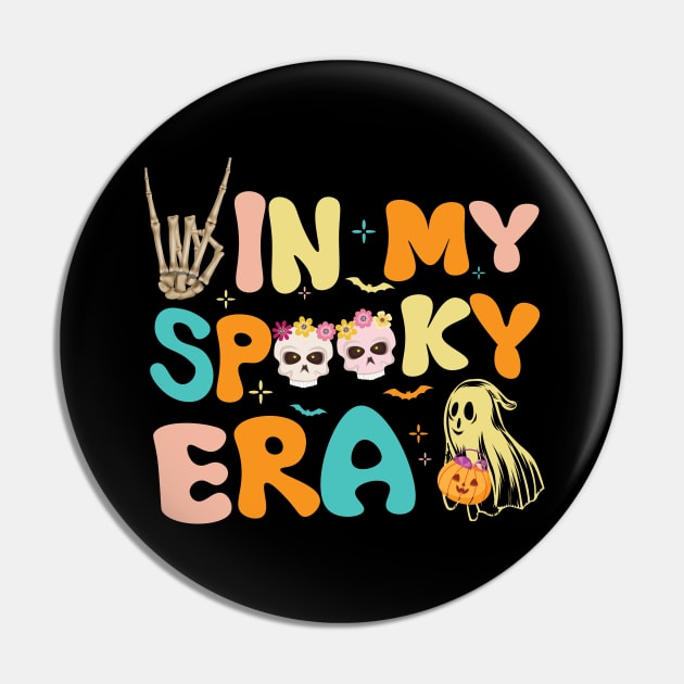 In My Spooky Era Spooky Season Retro Halloween Funny Ghost Pin by chidadesign