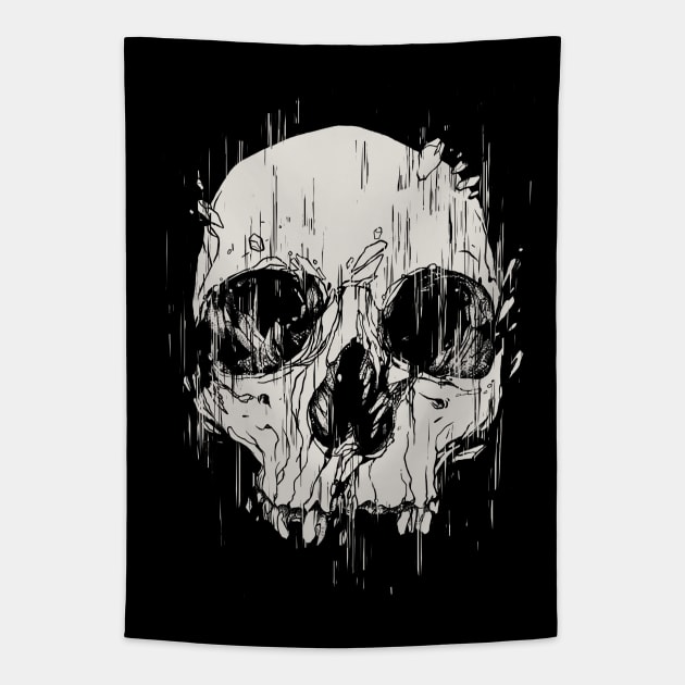 Broken skull Tapestry by carbine