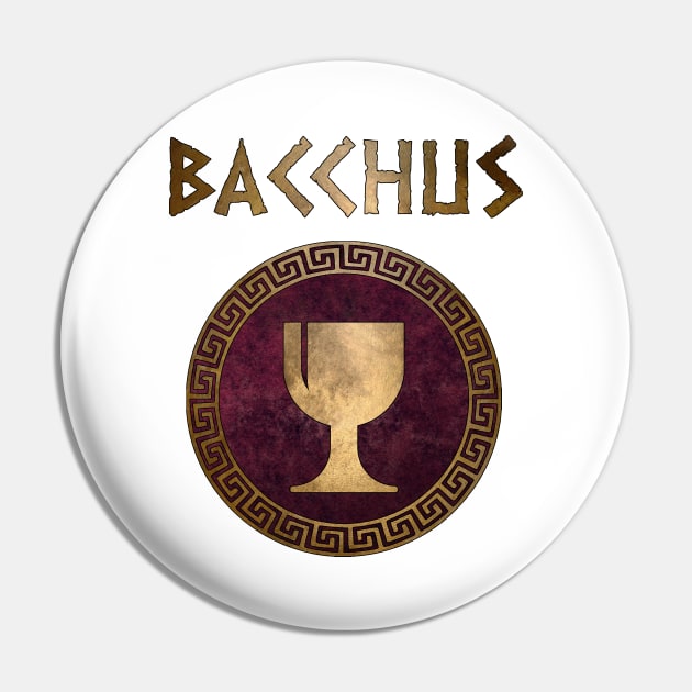 Bacchus Roman God of Wine and Festivals Pin by AgemaApparel